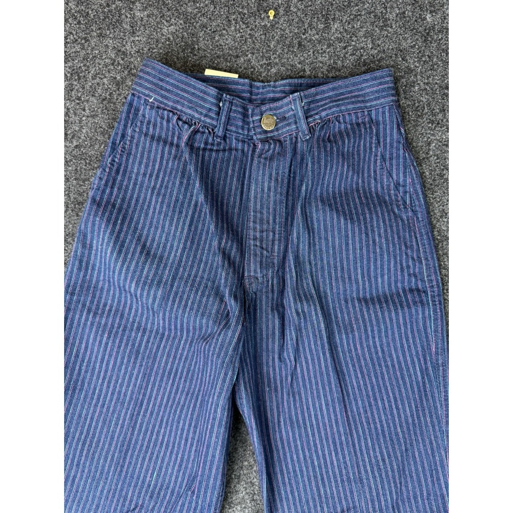 Vintage 80s Lee Gathered Rider Pants 12 High Waist Pinstripe Made in USA